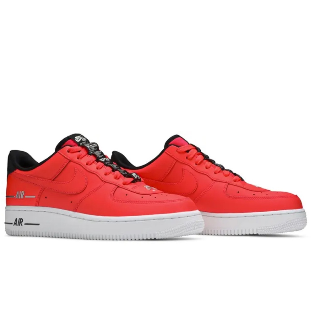 2020 Nike Air Force 1 '07 LV8' Double Air Laser Crimson Sneakers, Hot Pink